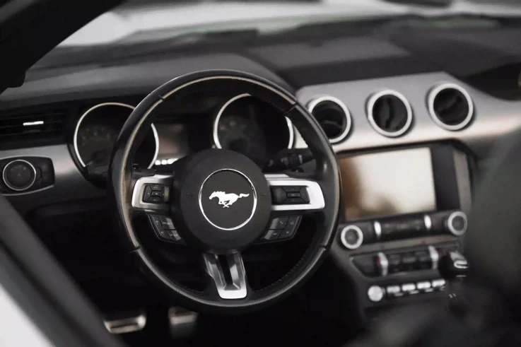Ford Mustang EcoBoost Convertible 2022 WHITE RENTAL IN DUBAI - undefined